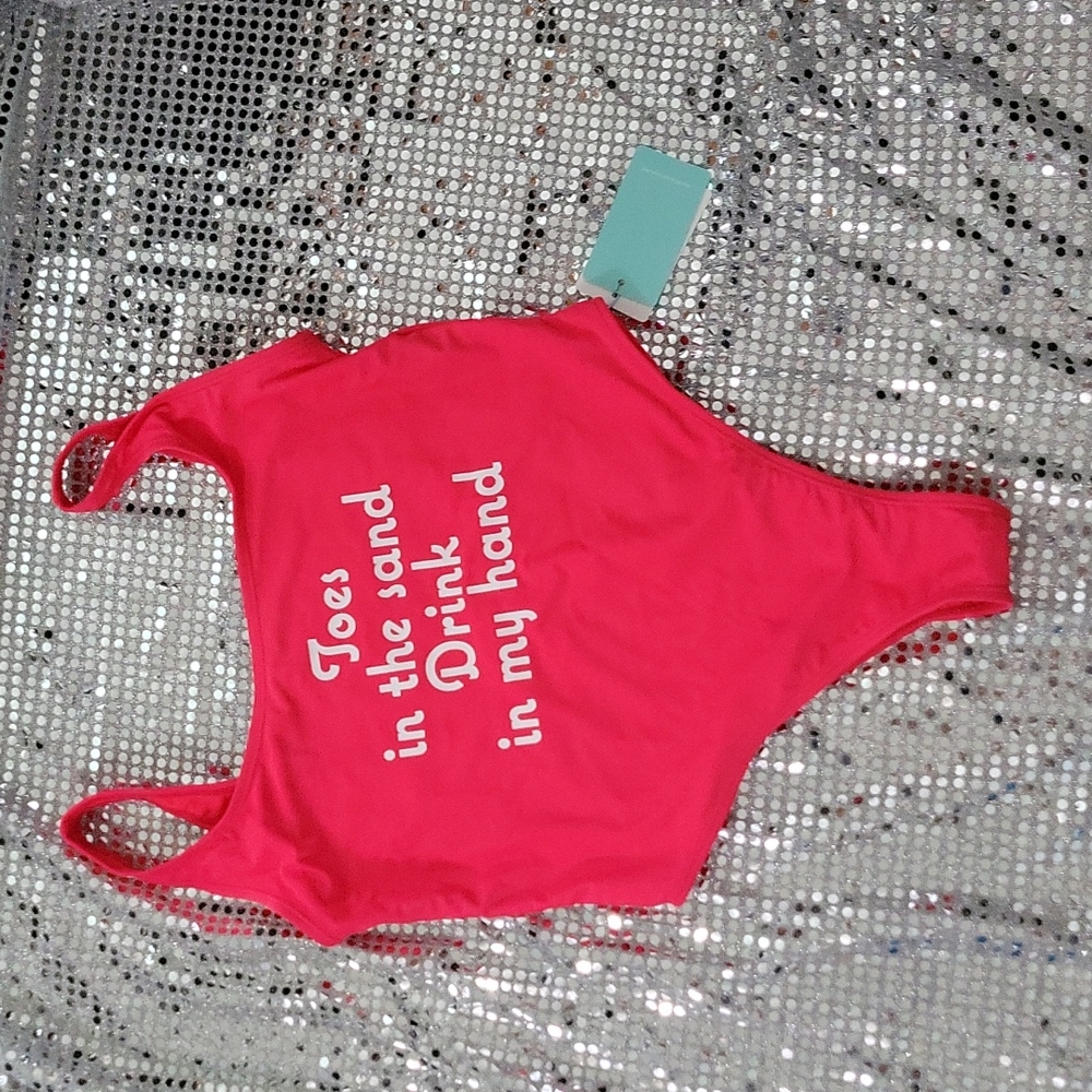 Toes in the sand Drink in my hand Swimsuit